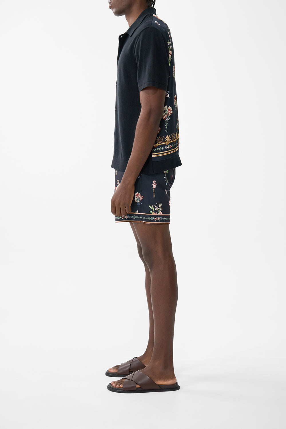 The CAMILLA Short Sleeve Knit Shirt W Silk Contrast Back in our Noble Endeavours print.