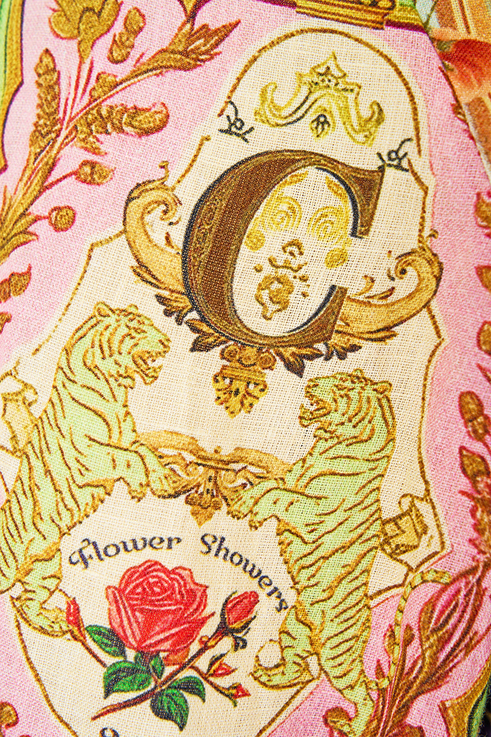 The CAMILLA Cropped Wrap Shirt in our Soap Opera print.