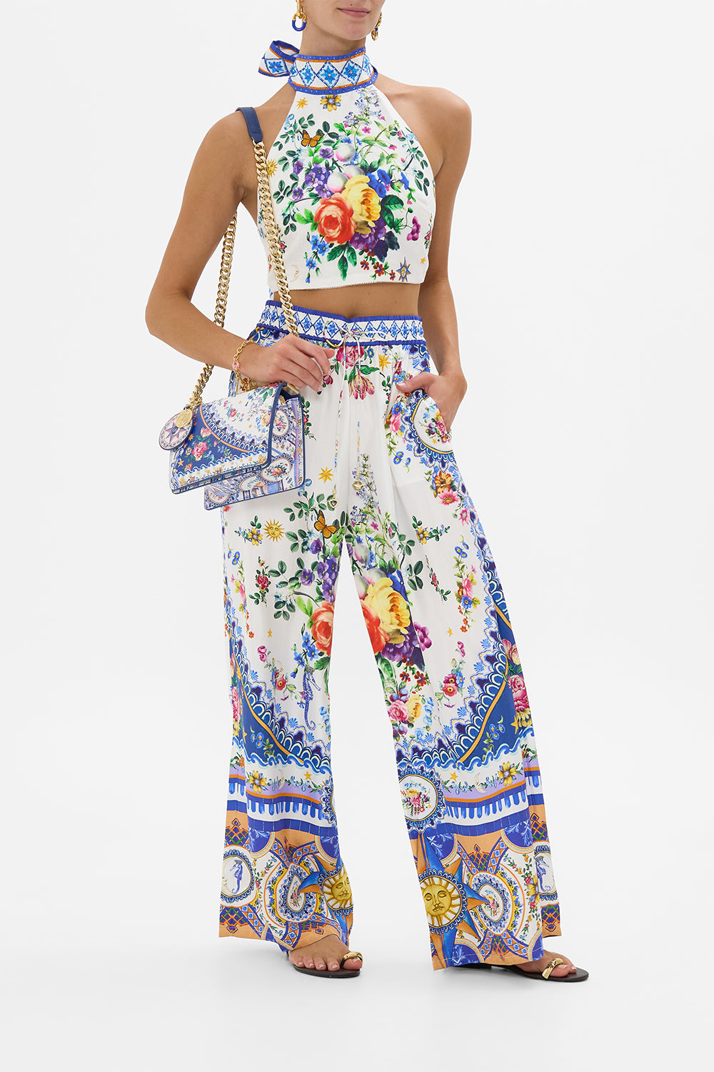 CROSSBODY BOX BAG WITH CHAIN AND KEYRING TILES DARLS