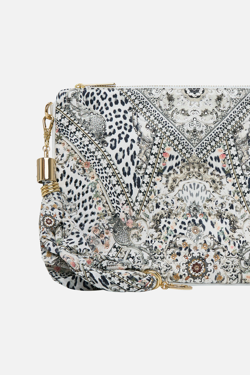 The CAMILLA Scarf Clutch in our Marble Heaven print.