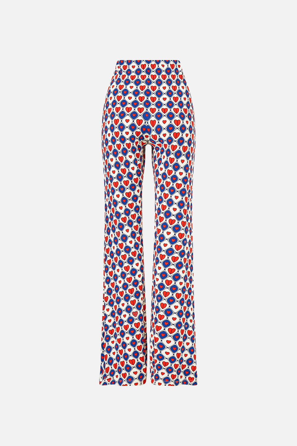 The CAMILLA Jersey Flare Pant in our Rinse & Roar print.
