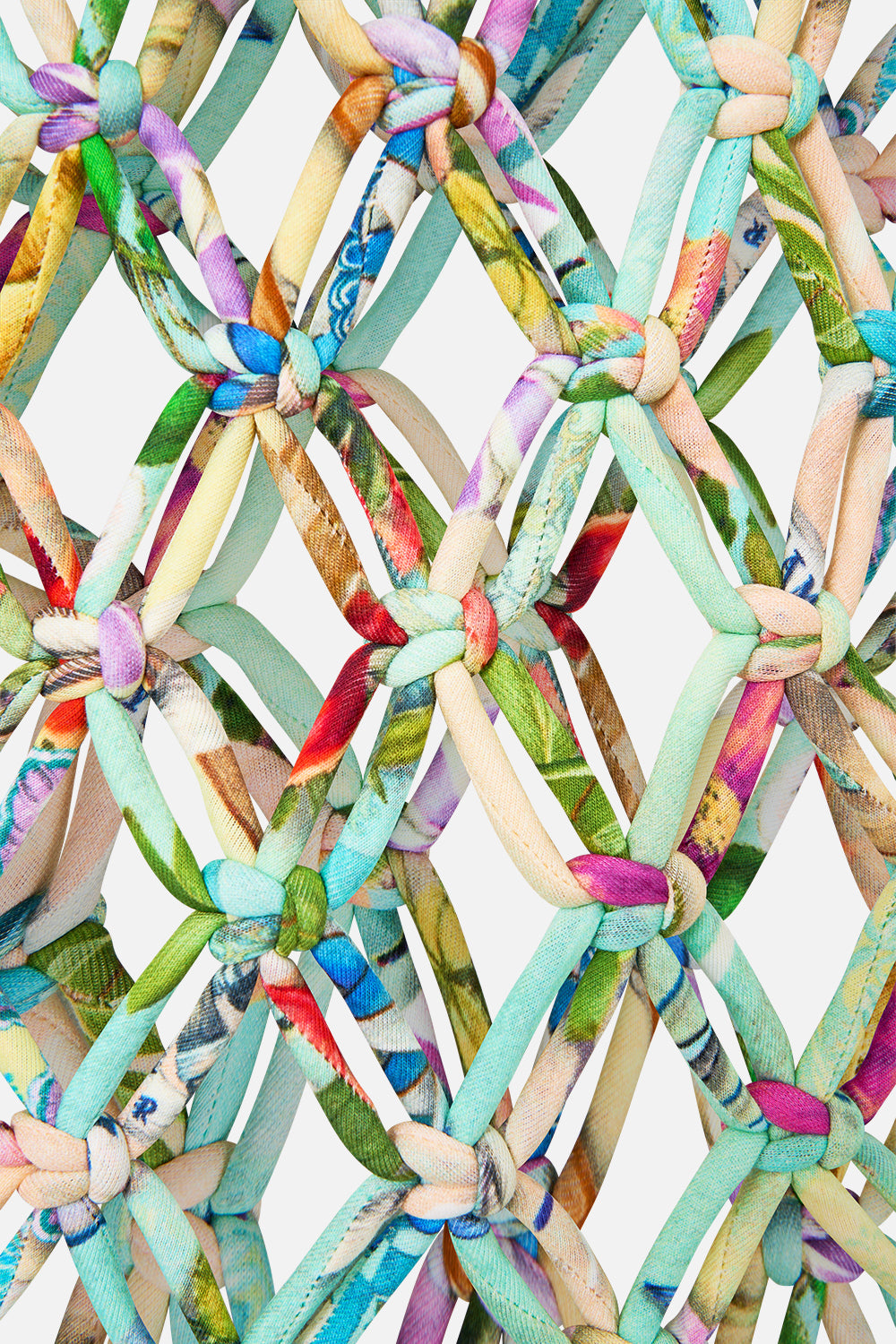 The CAMILLA Macrame Midi Dress in our Just Coasting print.