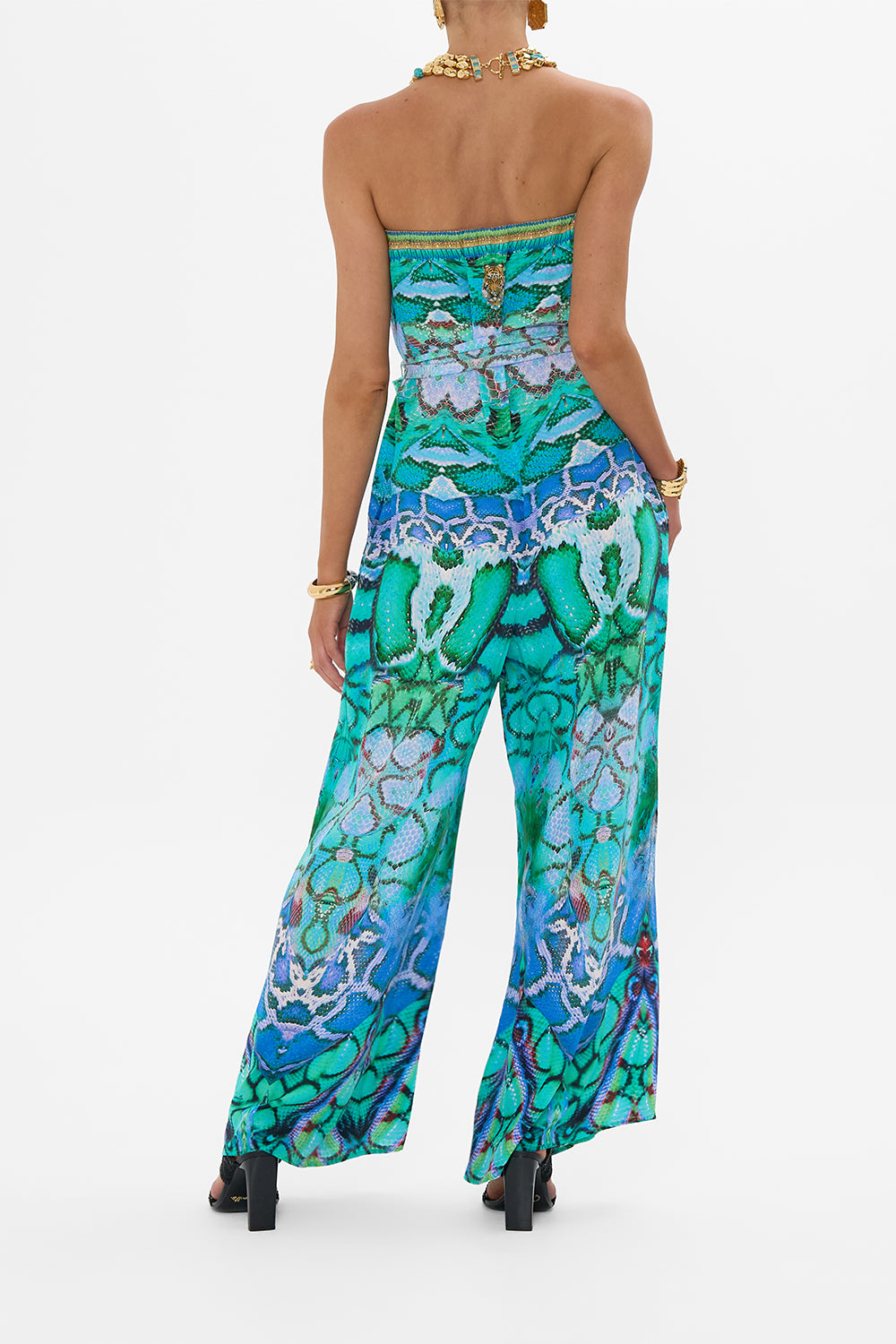 TIE WAIST STRAPLESS JUMPSUIT LAND OF WONDER