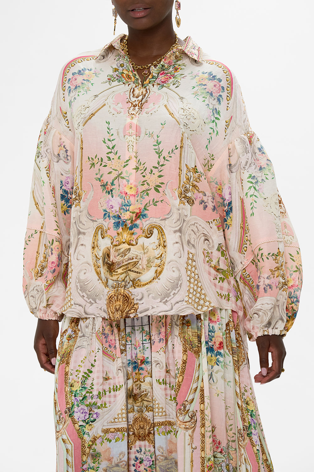 BALLOON SLEEVE SHIRT BLOUSE LISBON LULLABY