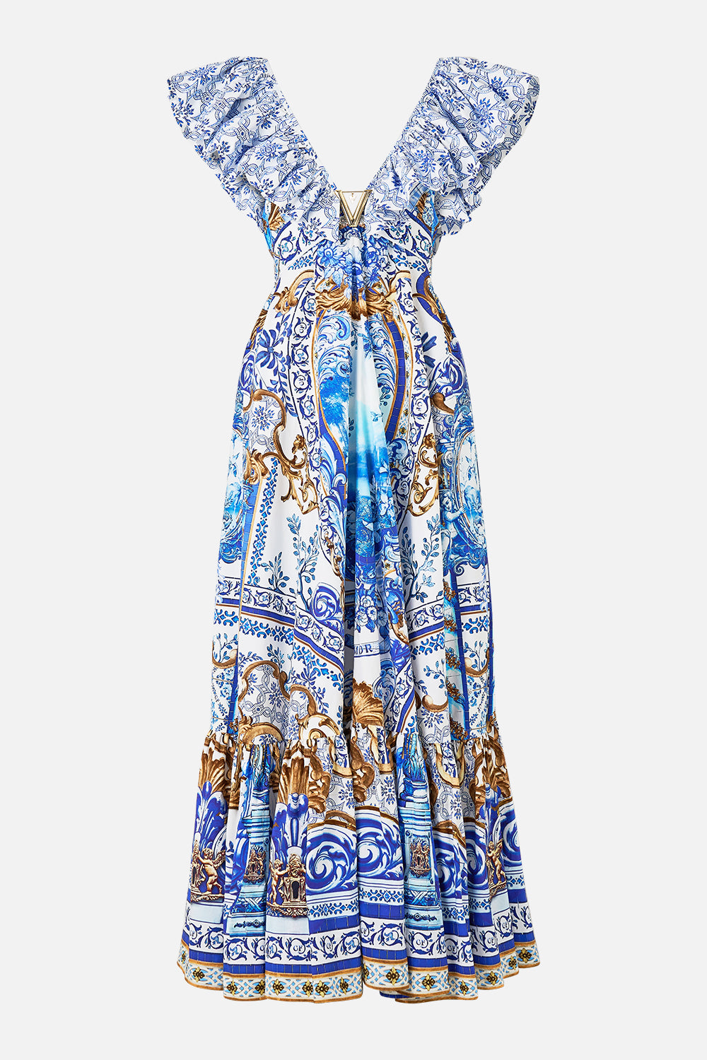 FRILL NECK DRESS WITH HARDWARE AZUL ADVENTURES