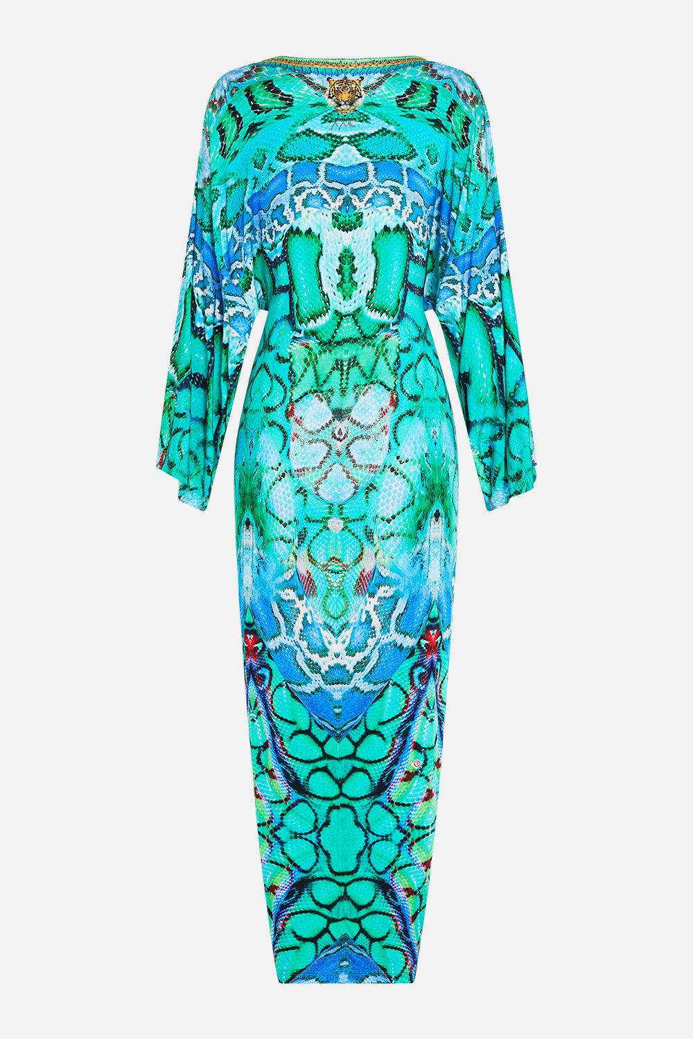 LONG SPLIT FRONT TWIST DRESS LAND OF WONDER