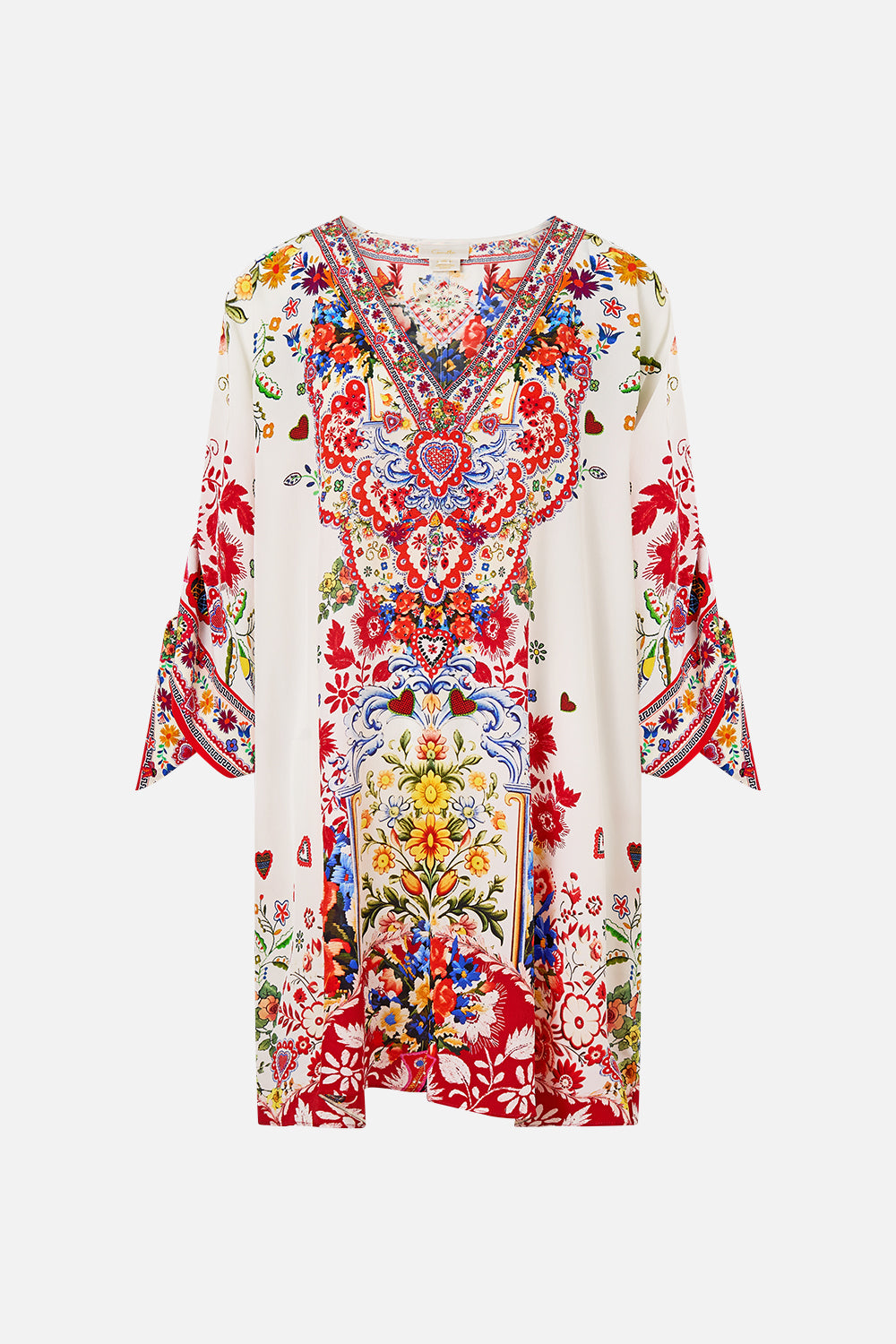 TIE SLEEVE SHORT V NECK KAFTAN FAITH, LUCK & JUSTICE