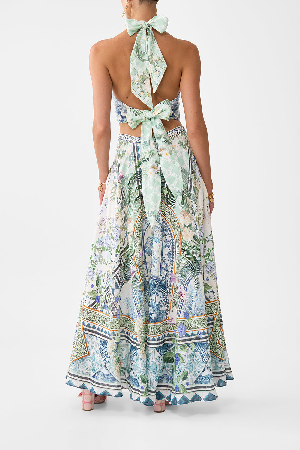 MAXI CIRCLE SKIRT JARDIM PARTY