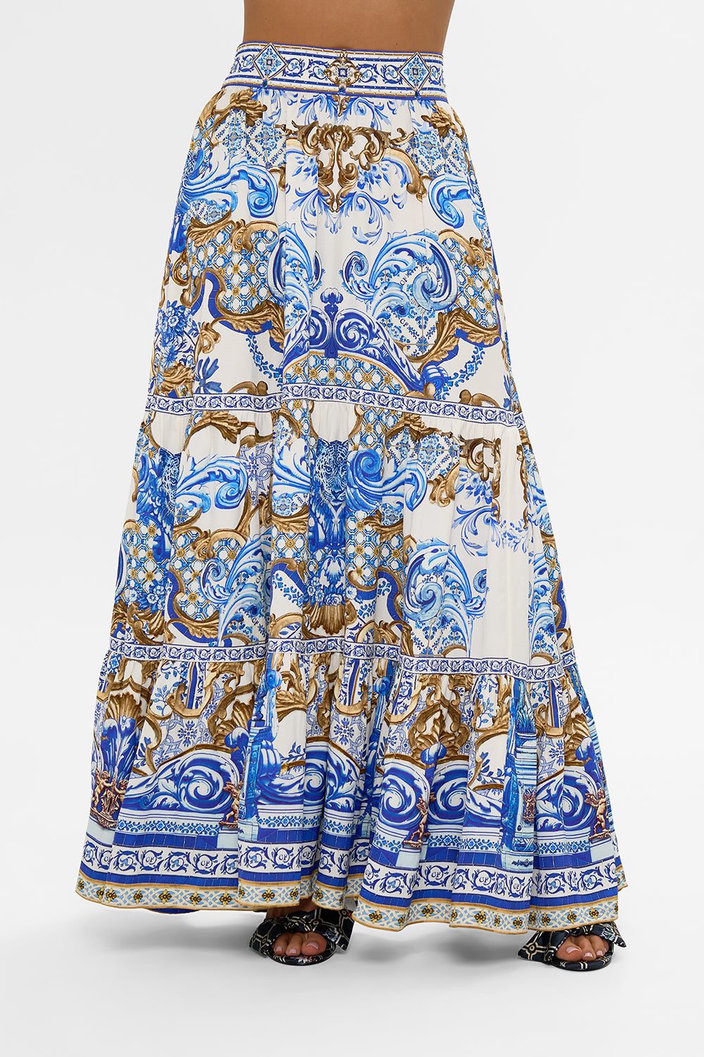 HIGH WAISTED TIERED SKIRT AZUL ADVENTURES