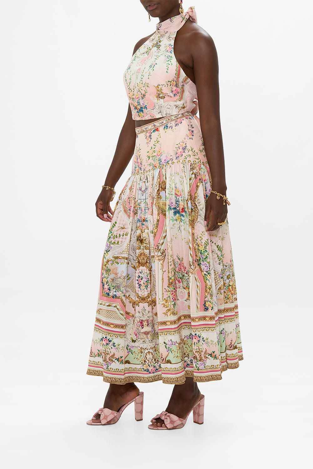 FITTED WAIST GATHERED SKIRT LISBON LULLABY