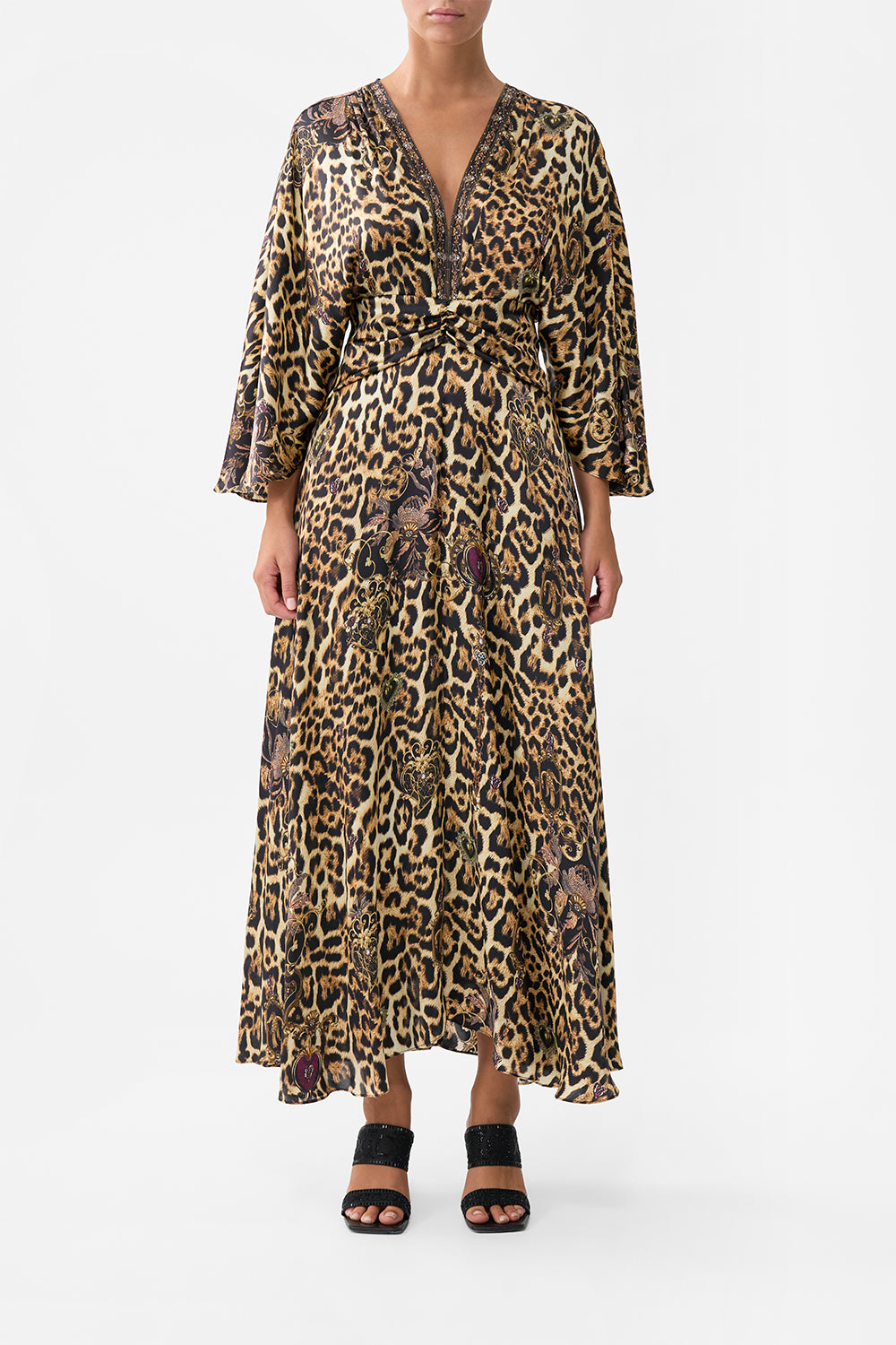 The CAMILLA PETAL SLEEVE LONG DRESS SAINTS AND SISTERSSAINTS AND SISTERS