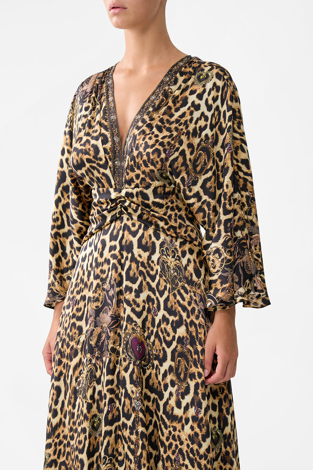 The CAMILLA PETAL SLEEVE LONG DRESS SAINTS AND SISTERS