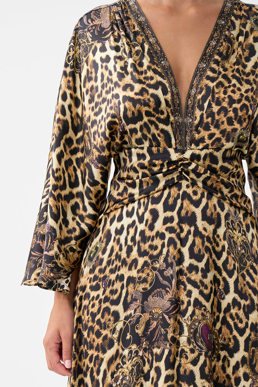 The CAMILLA PETAL SLEEVE LONG DRESS SAINTS AND SISTERS