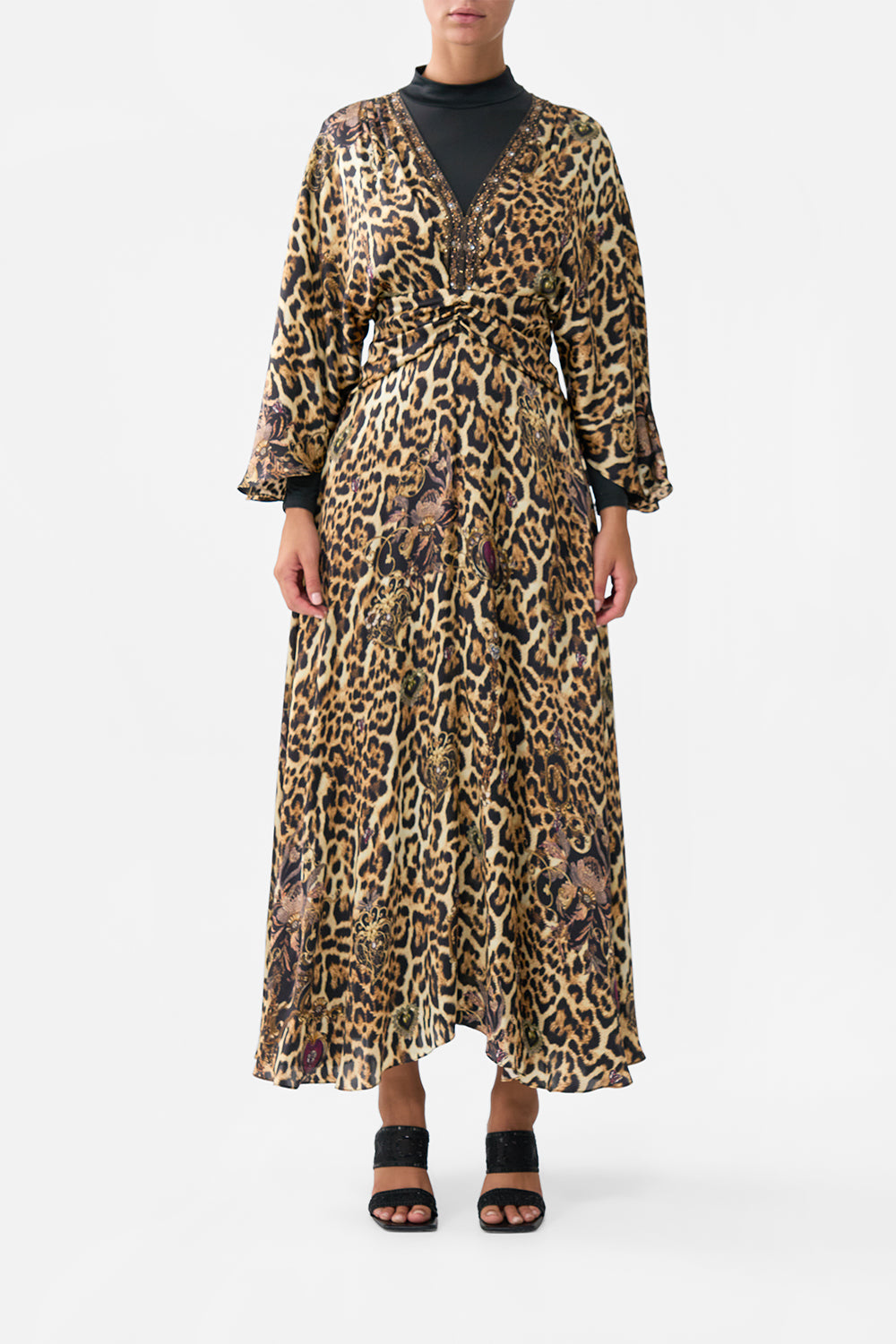 The CAMILLA PETAL SLEEVE LONG DRESS SAINTS AND SISTERS