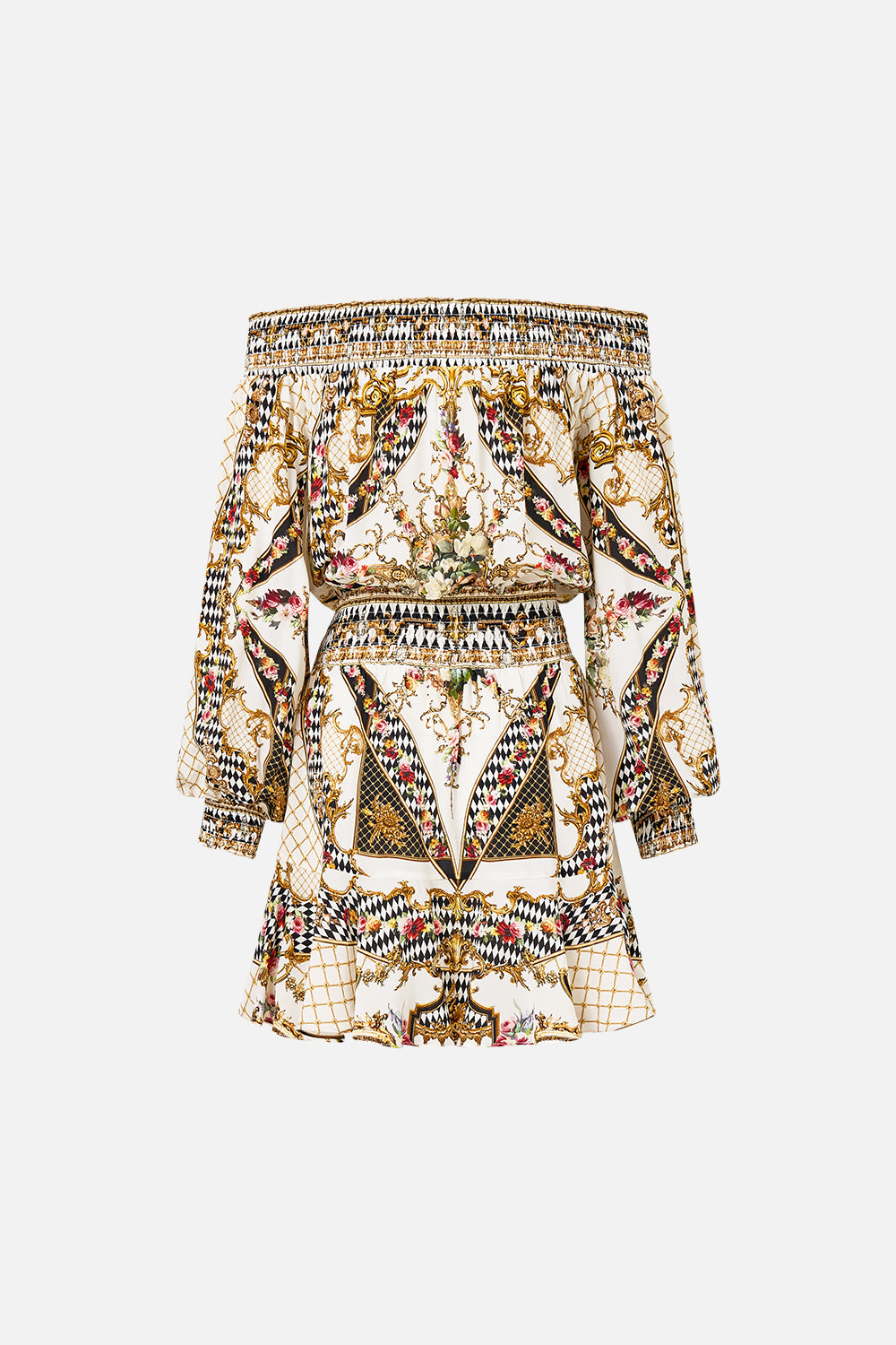 OFF SHOULDER SHORT DRESS ROCOCO GLOW