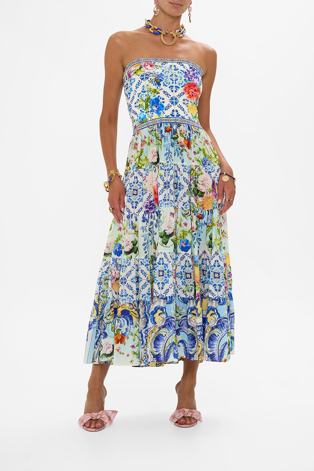 JERSEY SPLICED TIERED SKIRT WALL TO WALL WONDERS