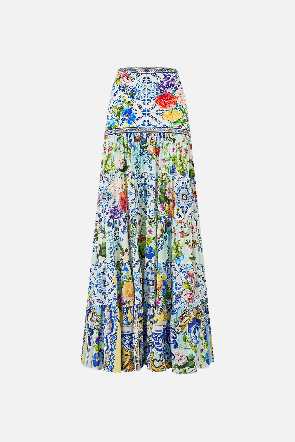 JERSEY SPLICED TIERED SKIRT WALL TO WALL WONDERS