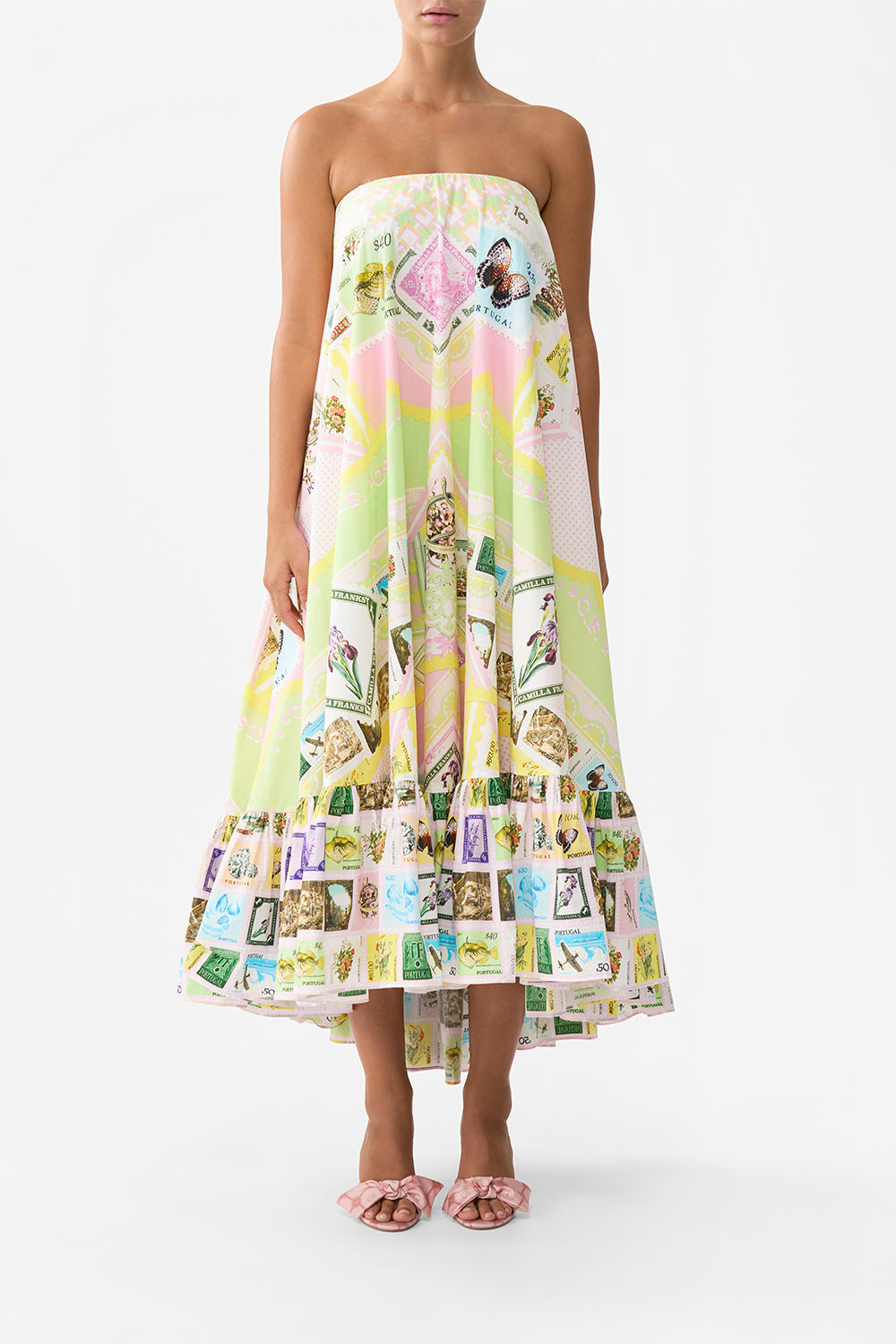 The CAMILLA STRAPLESS MAXI WITH RUFFLE HEM WITH LOVE FROM LISBONWITH LOVE FROM LISBON