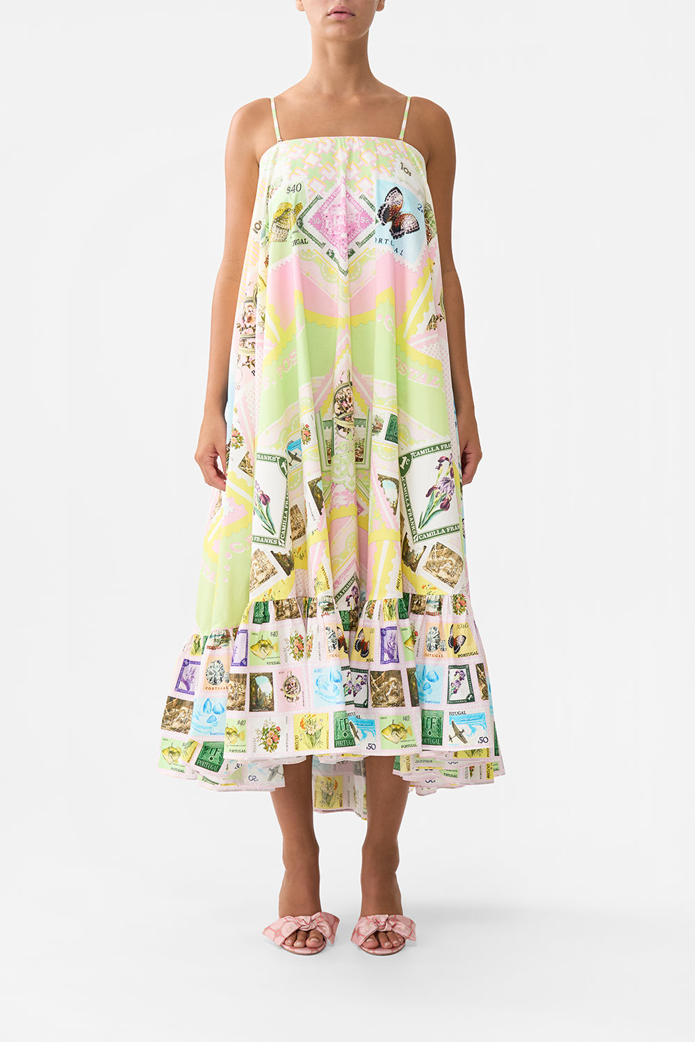 The CAMILLA STRAPLESS MAXI WITH RUFFLE HEM WITH LOVE FROM LISBON