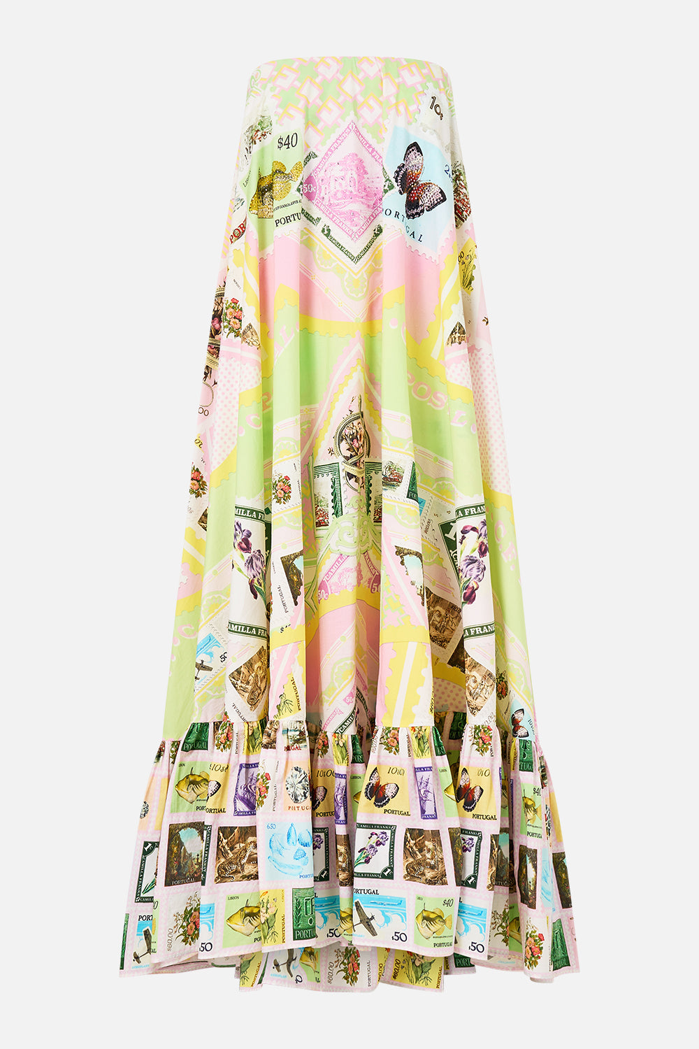 The CAMILLA STRAPLESS MAXI WITH RUFFLE HEM WITH LOVE FROM LISBON