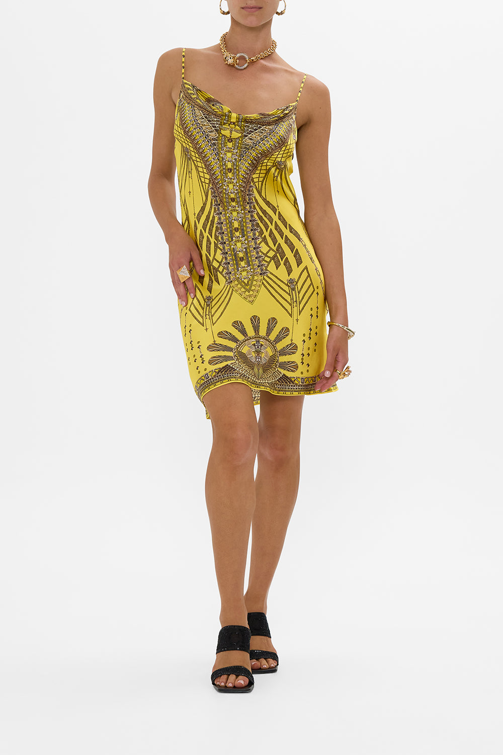 CAMILLA Short Bias Slip Shrine of Sunshine