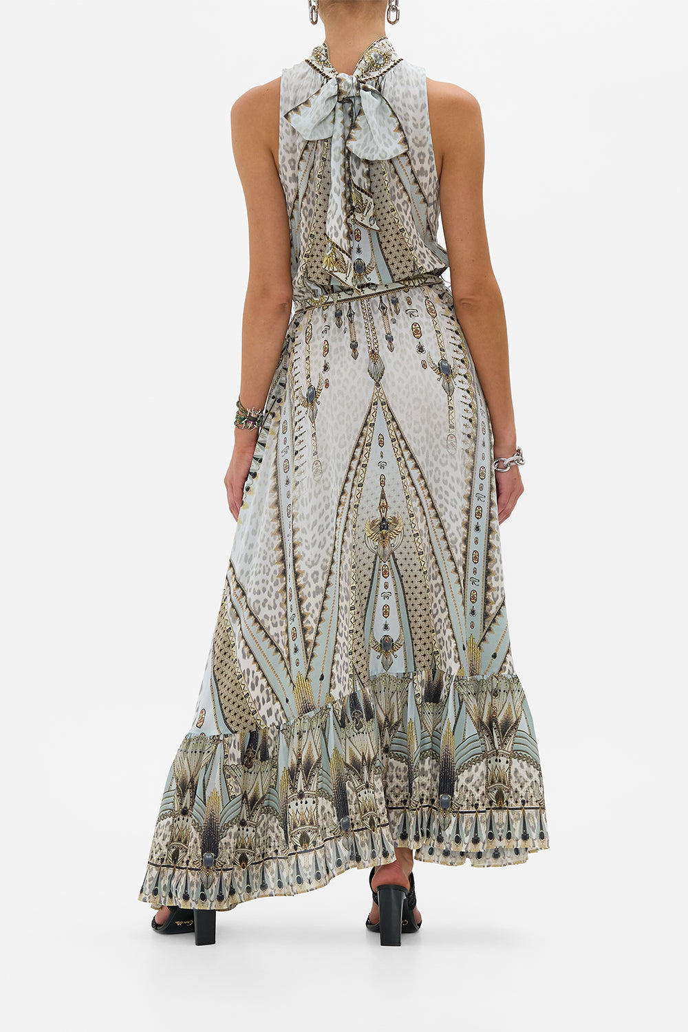 NECKTIE DRESS WITH ELASTICATED WAIST SAHARA STARLET