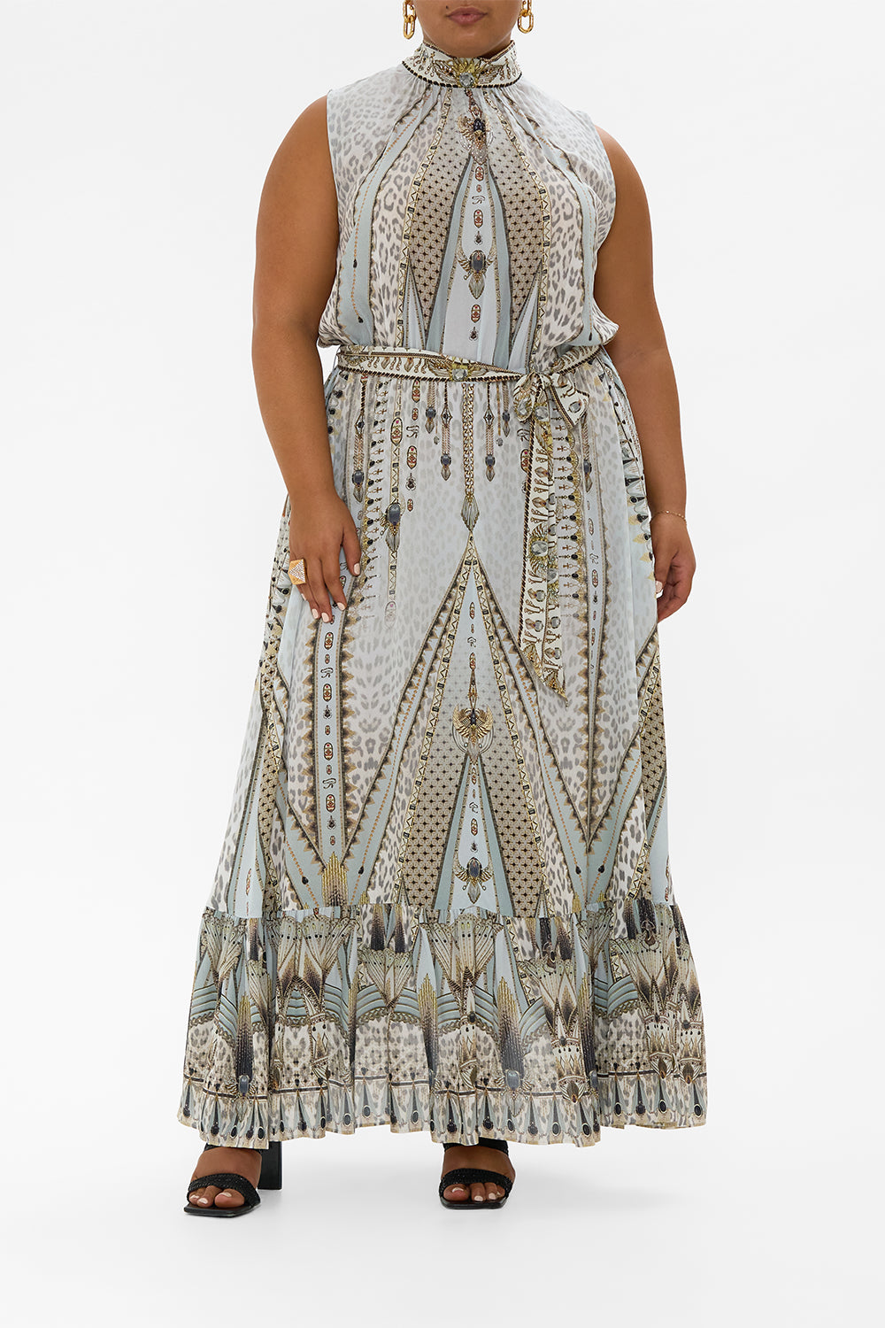 NECKTIE DRESS WITH ELASTICATED WAIST SAHARA STARLET