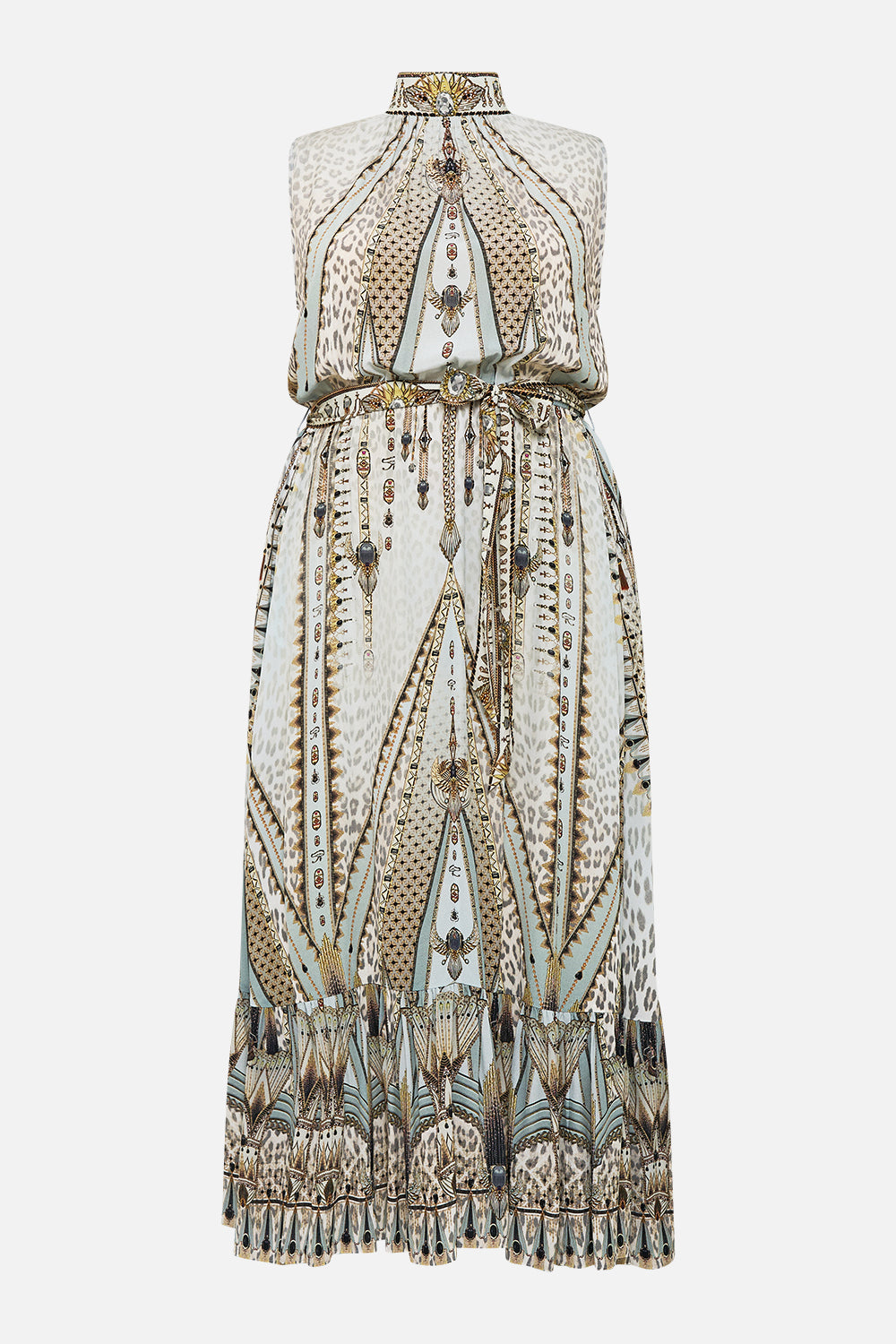 NECKTIE DRESS WITH ELASTICATED WAIST SAHARA STARLET