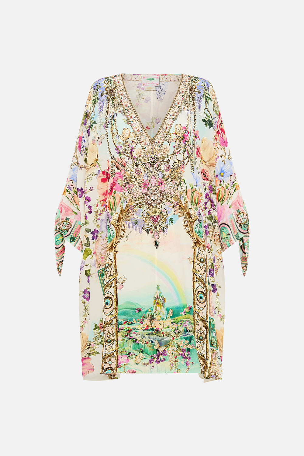 TIE SLEEVE SHORT V NECK KAFTAN MUNCHKINLAND