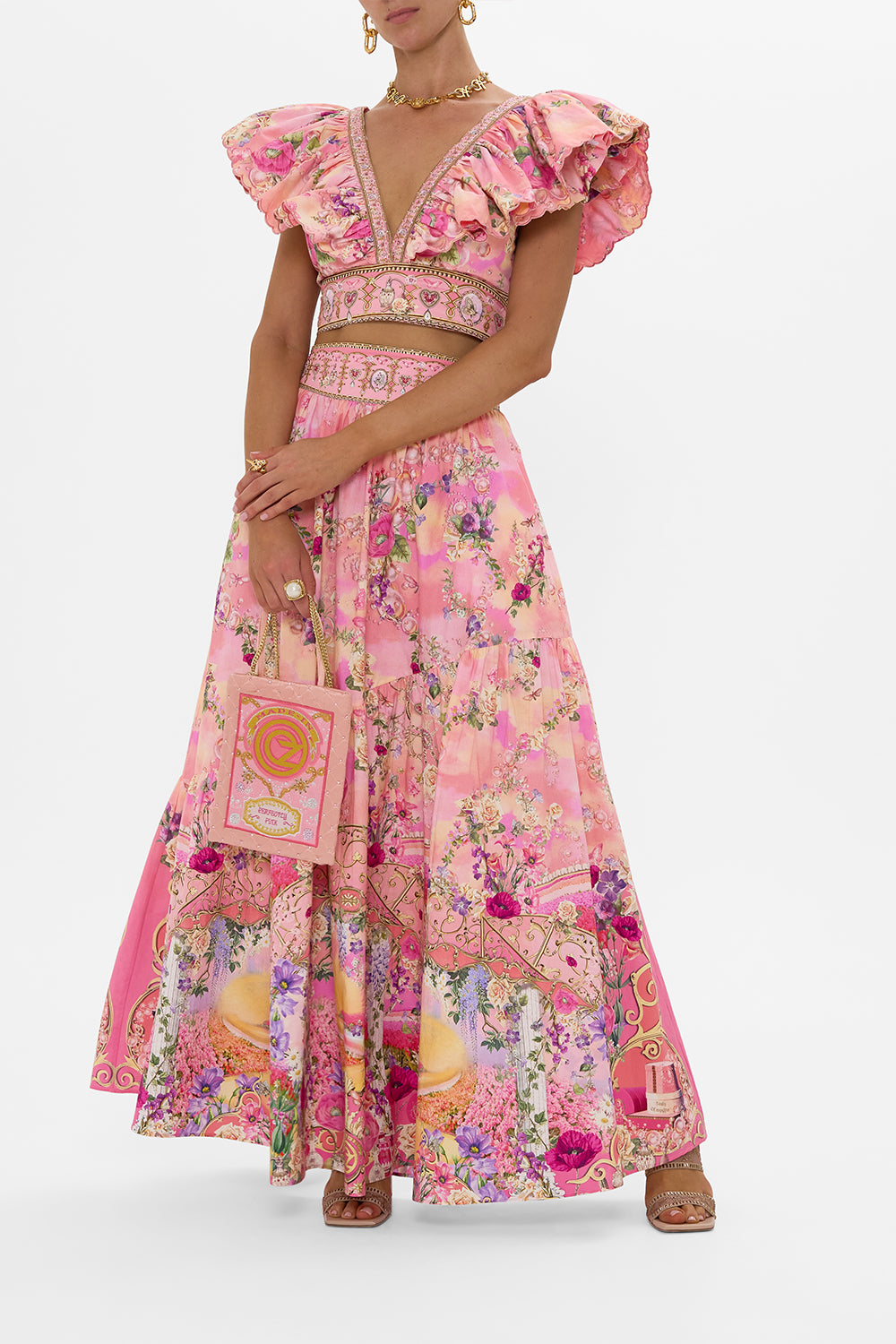 CAMILLA Ruffle Wrap Top in Totally Ozmopolitan Print