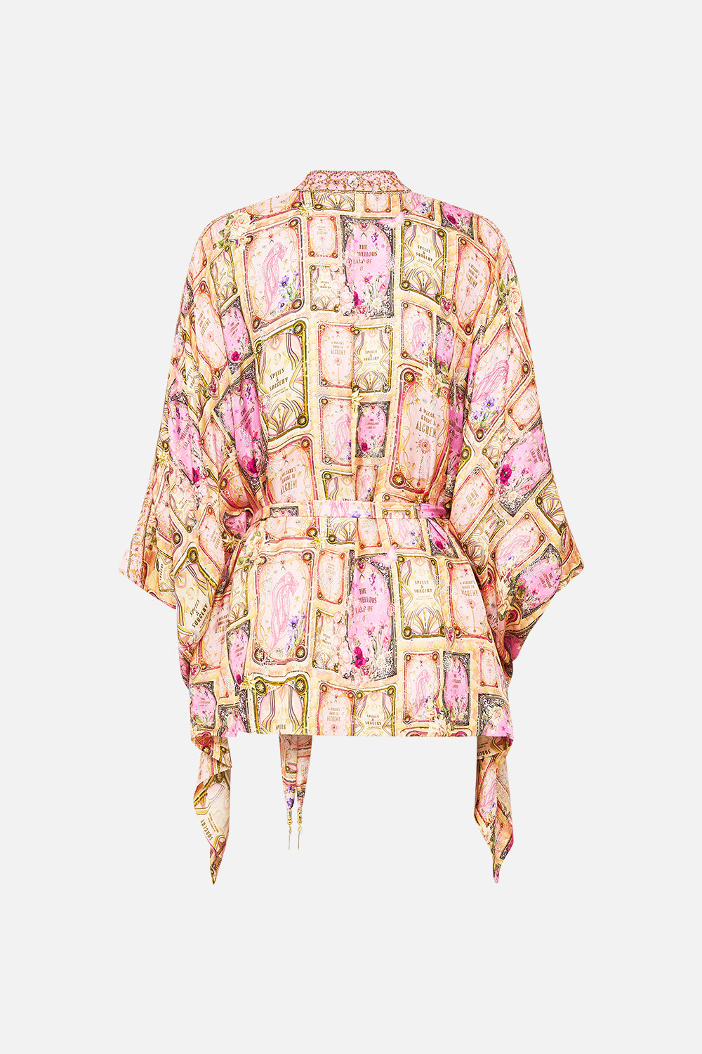 CAMILLA Button Through Scarf Blouse in Totally Ozmopolitan Print