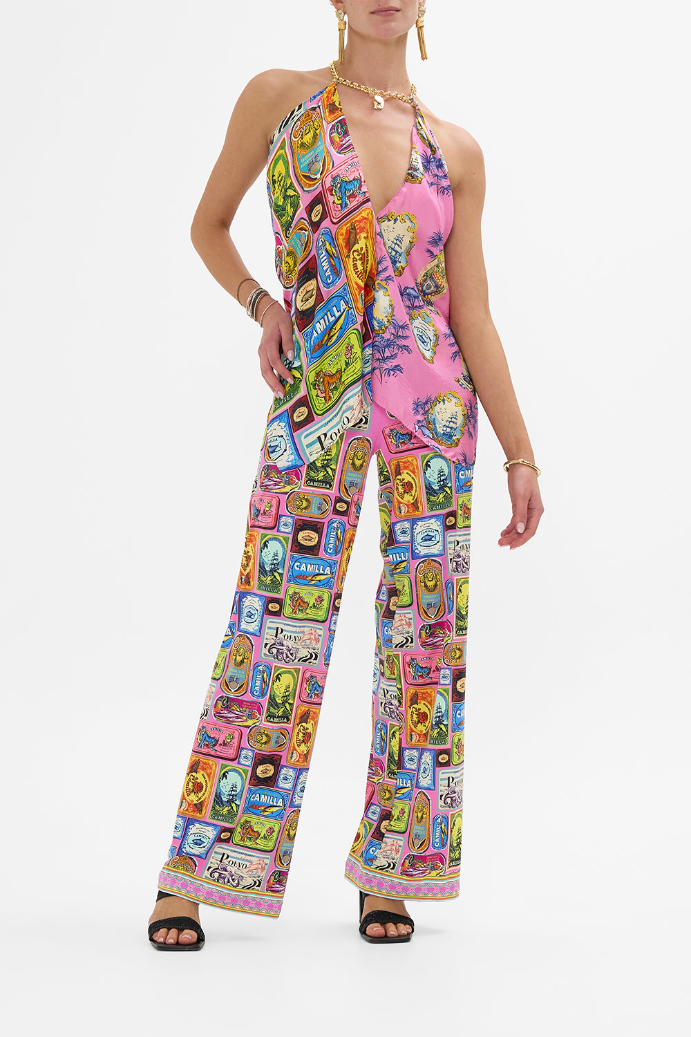 KNOTTED SCARF TOP SALTY SPLENDOUR