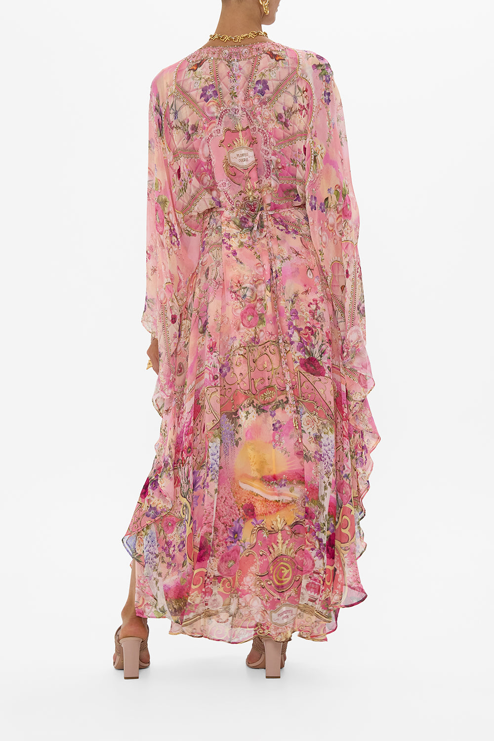CAMILLA Long Kaftan With Waist Detail Totally Ozmopolitan