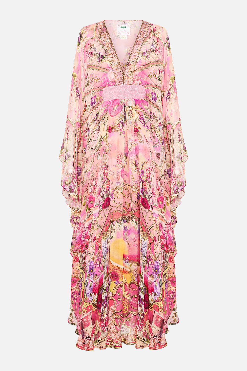 CAMILLA Long Kaftan With Waist Detail Totally Ozmopolitan
