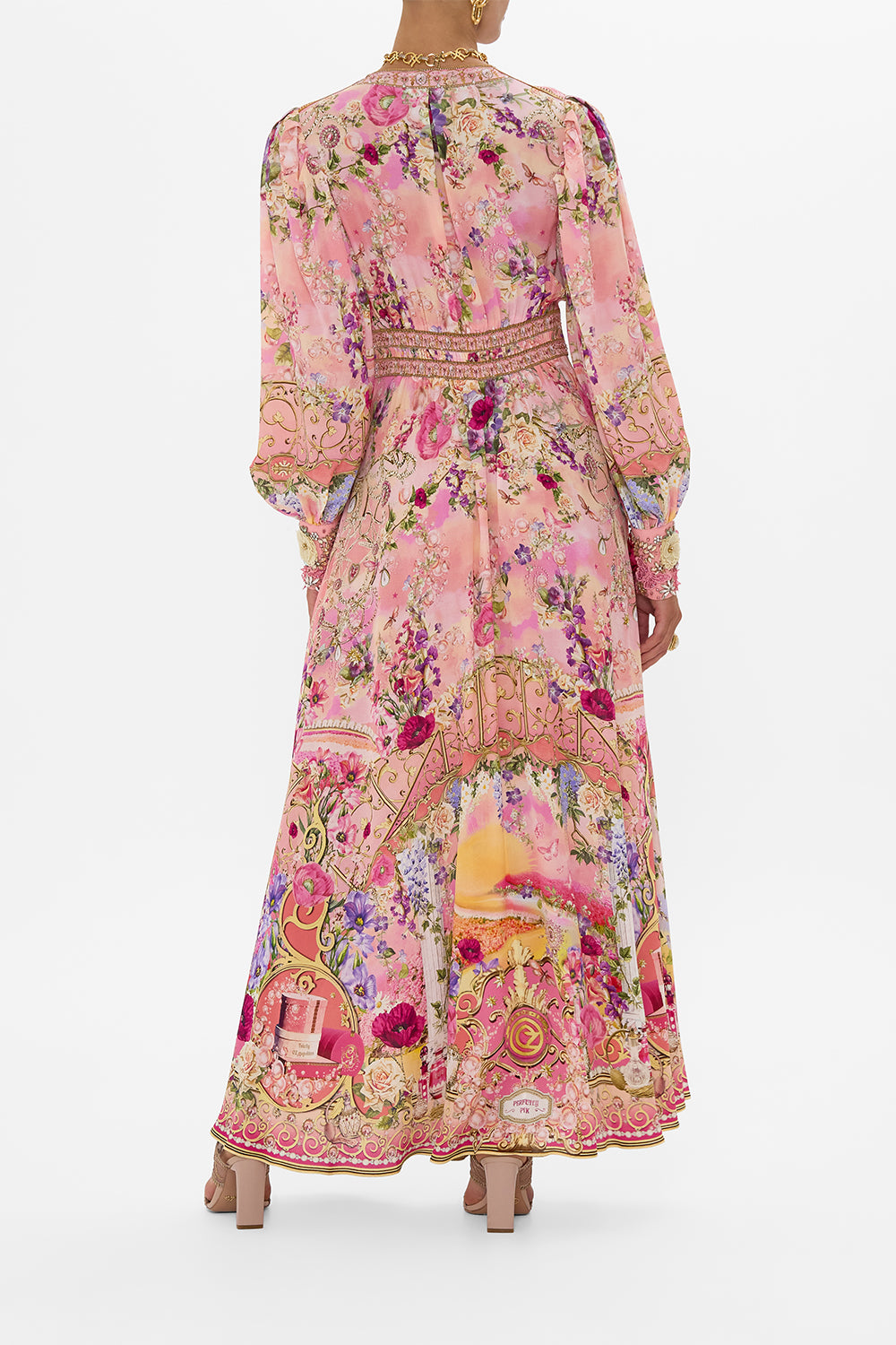 CAMILLA Shaped Waistband Dress With Gathered Sleeves Totally Ozmopolitan