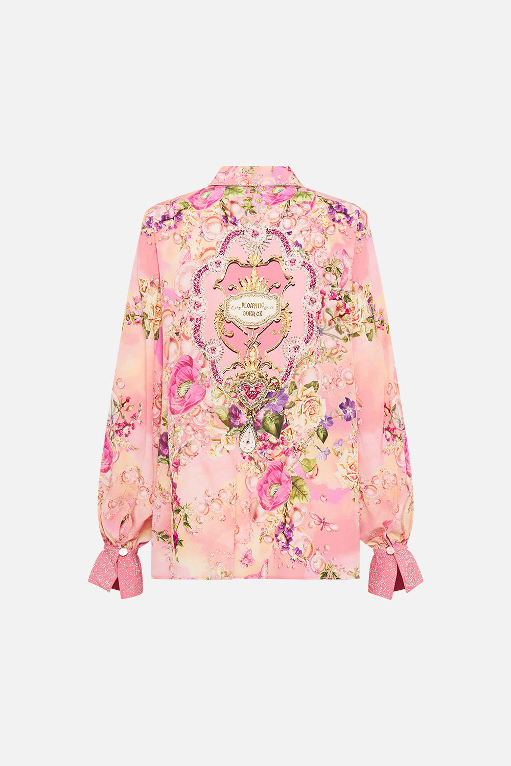 CAMILLA Curved Collar Blouse in Totally Ozmopolitan Print