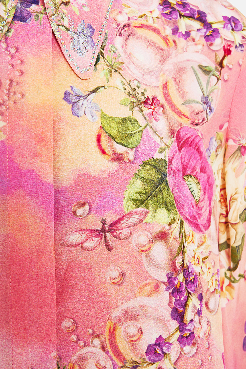 CAMILLA Curved Collar Blouse in Totally Ozmopolitan Print