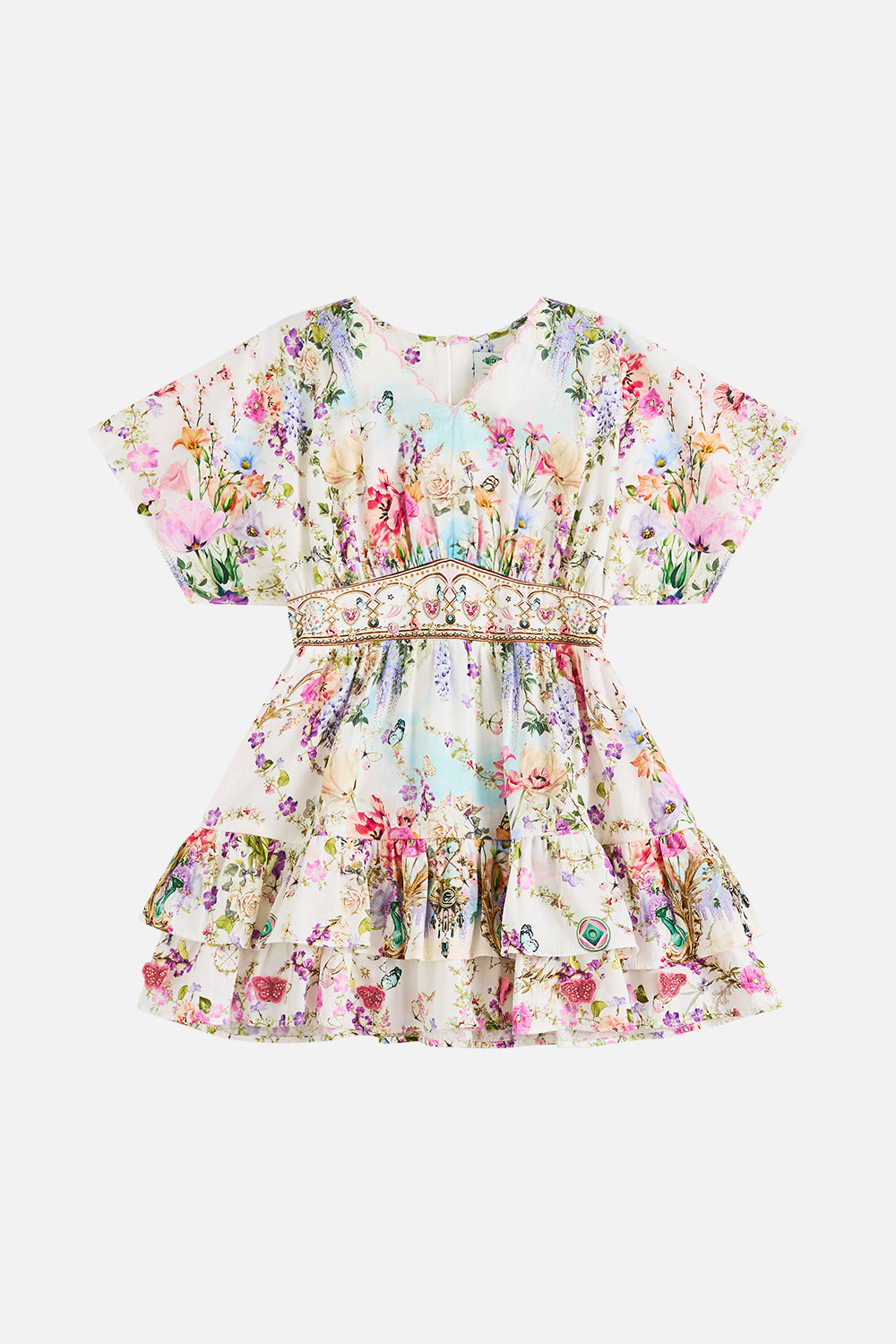 CAMILLA Kids Mini Dress With Frill Hem 4-10 in Munchkinland print