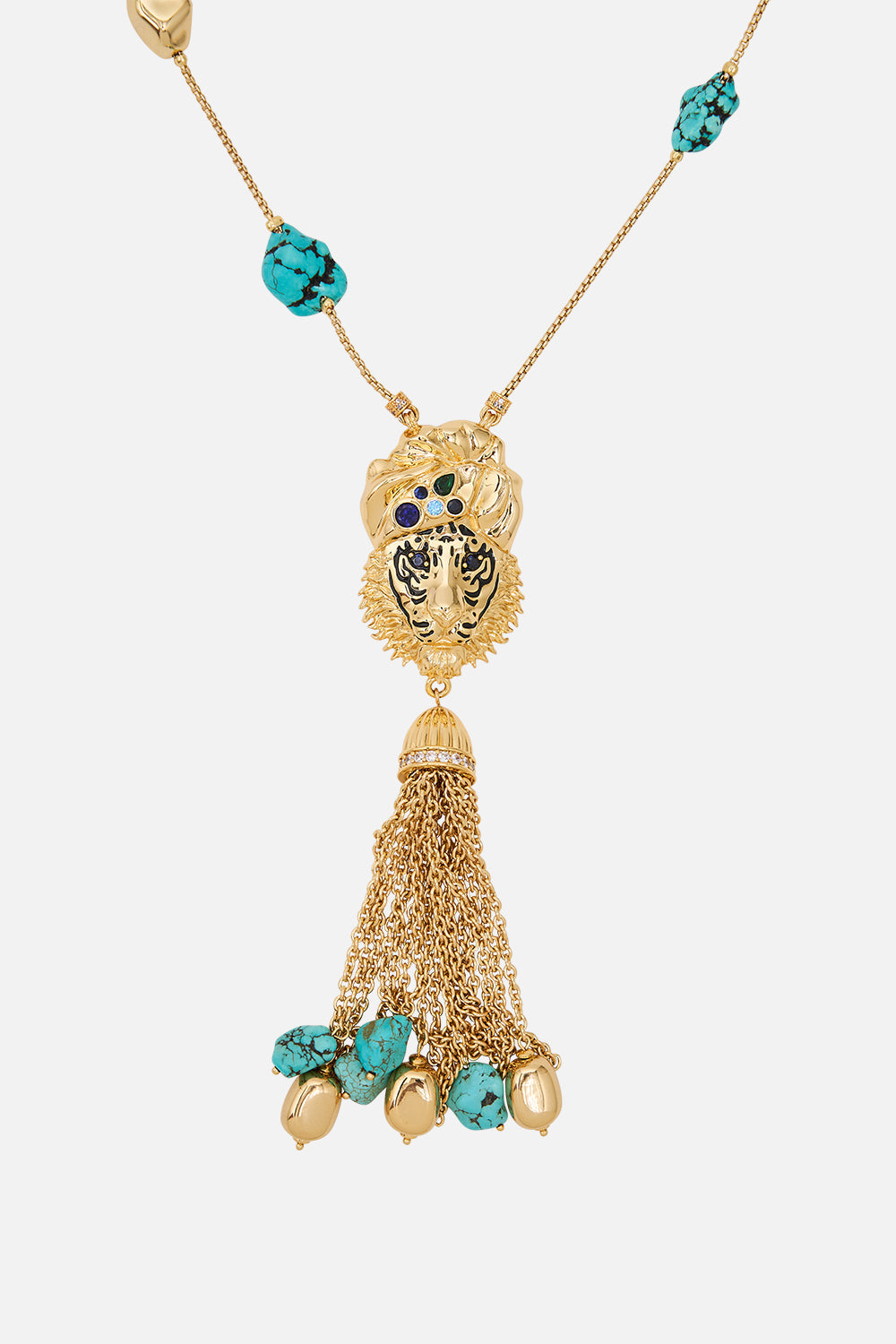 The CAMILLA SACRED SYMBOLS LONG JAGGI NECKLACE GOLD