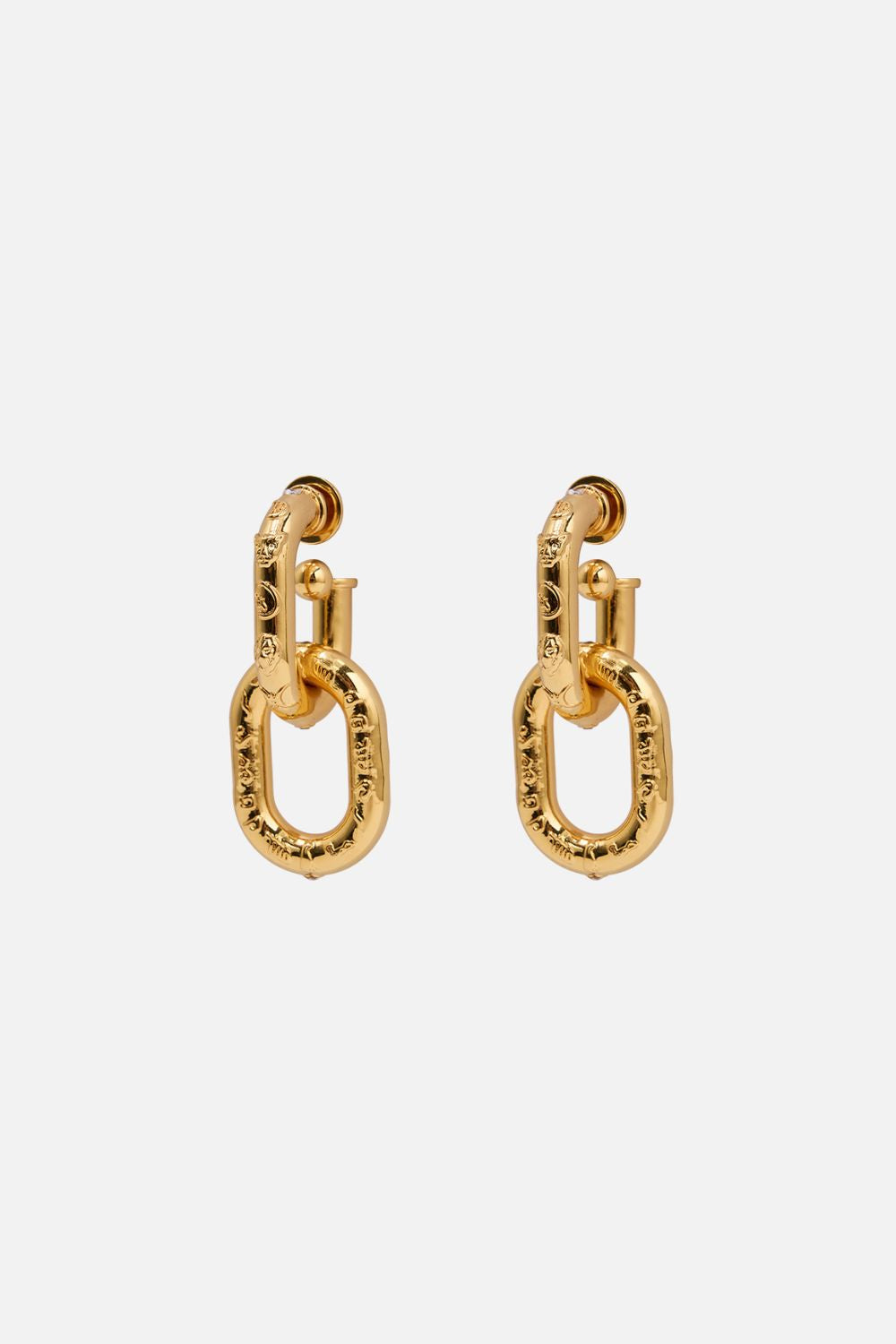 The CAMILLA COSMIC CARTOUCHE EARRINGS GOLD