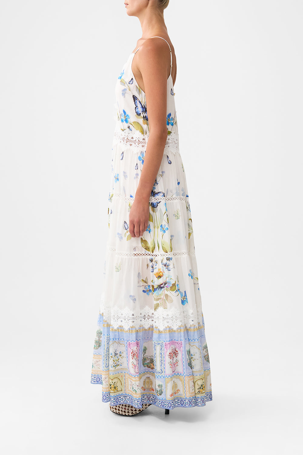 The CAMILLA TRAPEZE TIERED DRESS BOTANICAL BALLADS