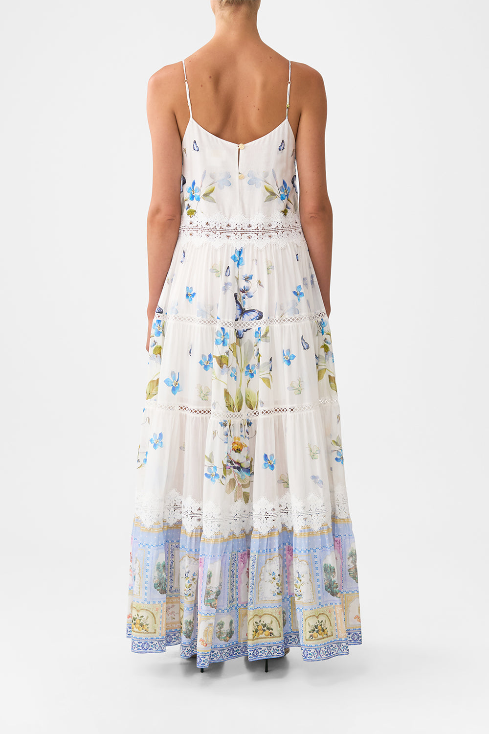 The CAMILLA TRAPEZE TIERED DRESS BOTANICAL BALLADS