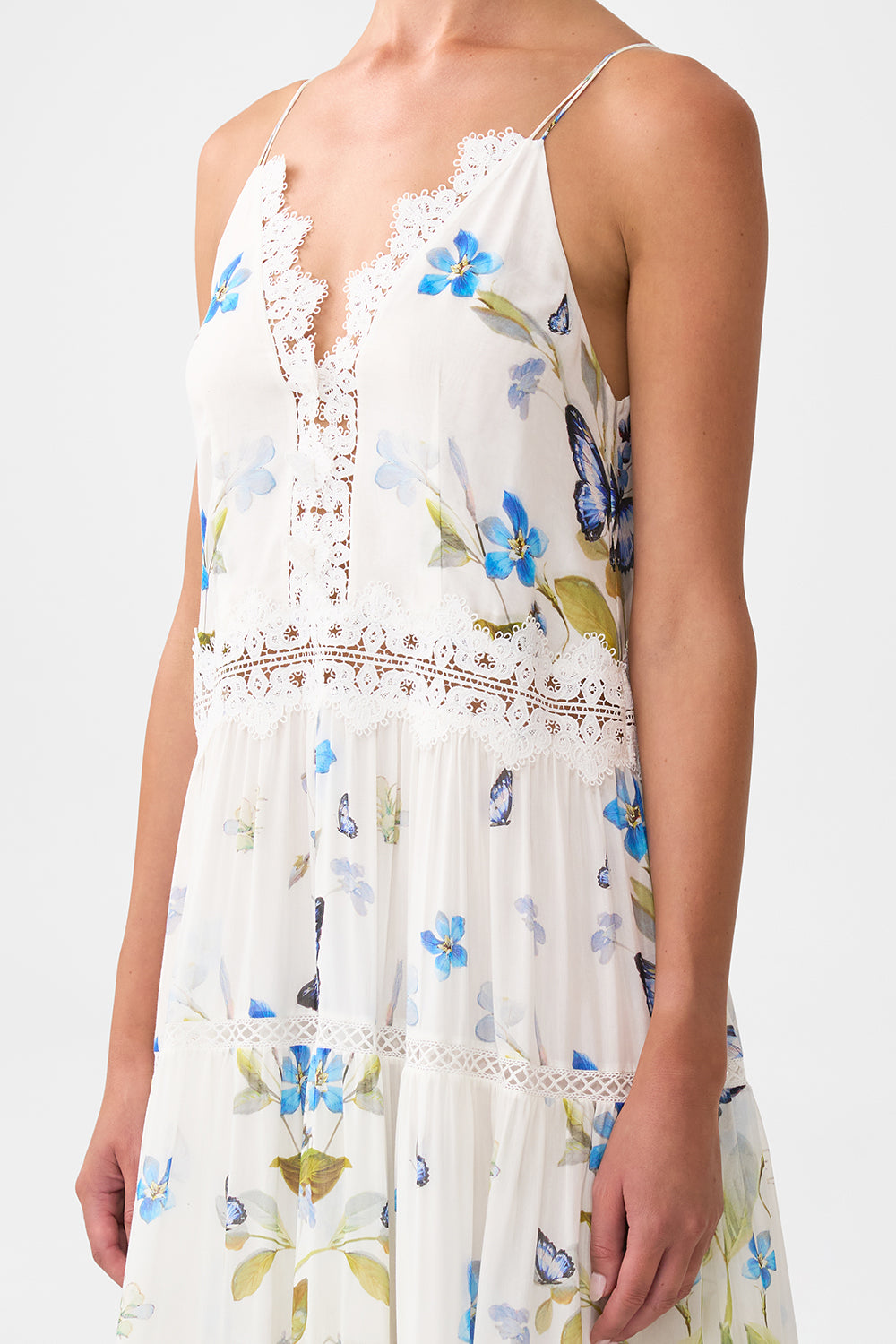 The CAMILLA TRAPEZE TIERED DRESS BOTANICAL BALLADS