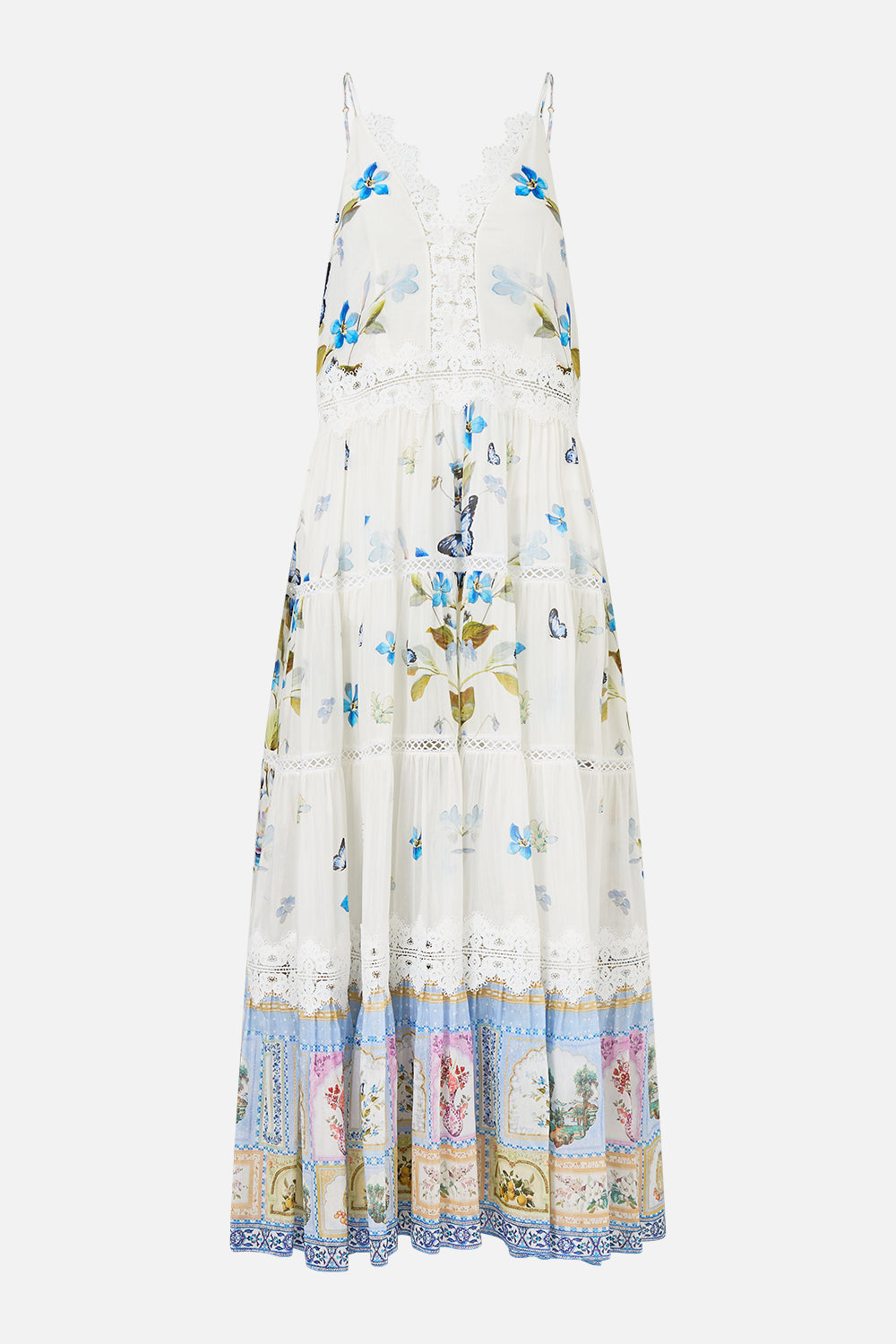 The CAMILLA TRAPEZE TIERED DRESS BOTANICAL BALLADS