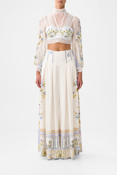 CORSET WAIST WIDE LEG PANT BOTANICAL BALLADS