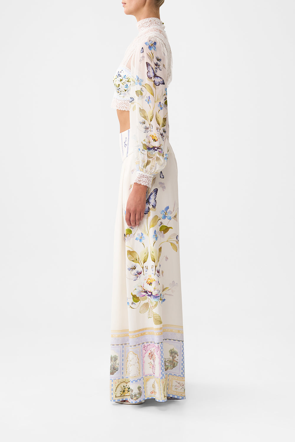 CORSET WAIST WIDE LEG PANT BOTANICAL BALLADS