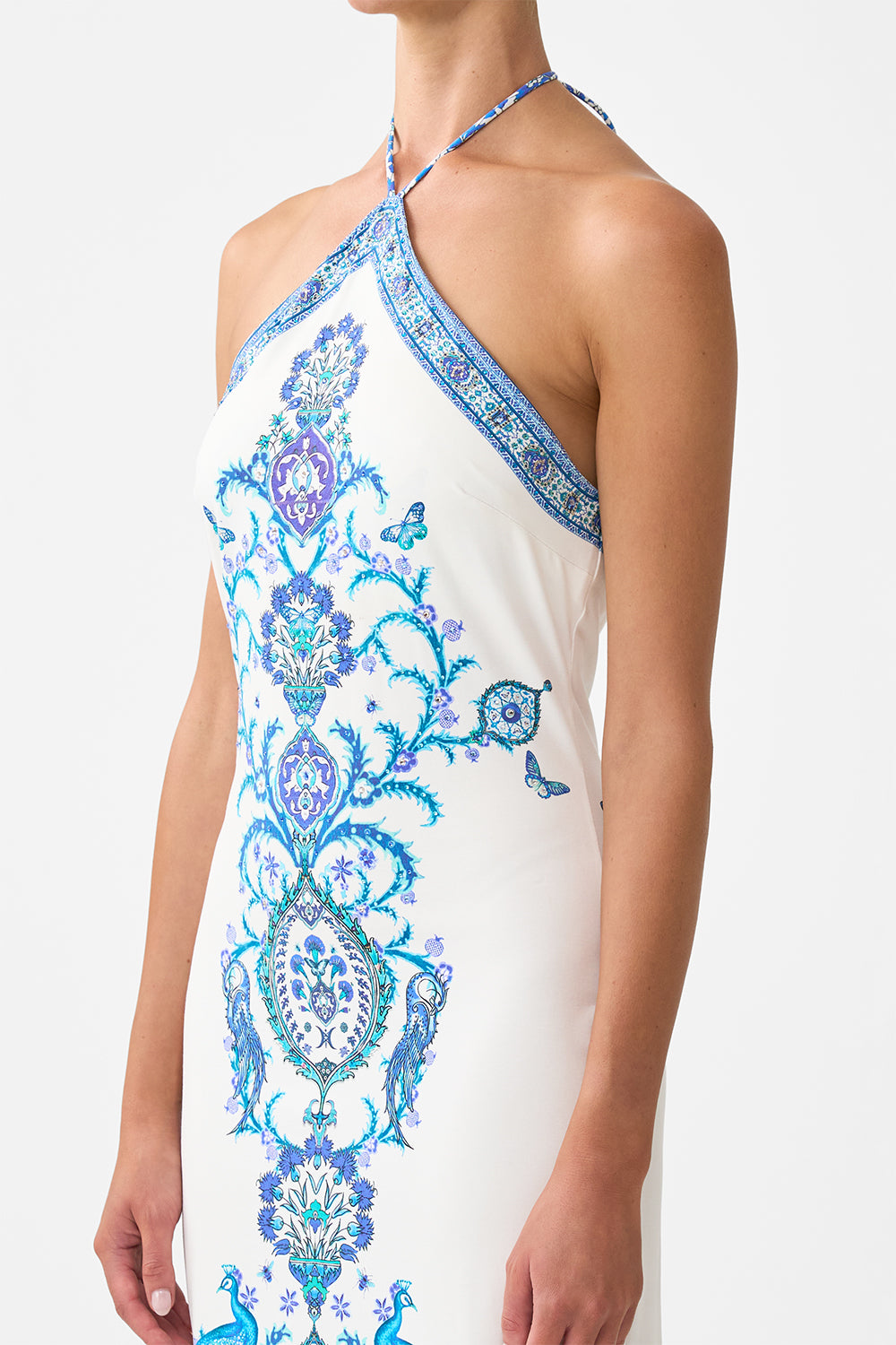 LONG JERSEY HALTER DRESS ISNIK LULLABY