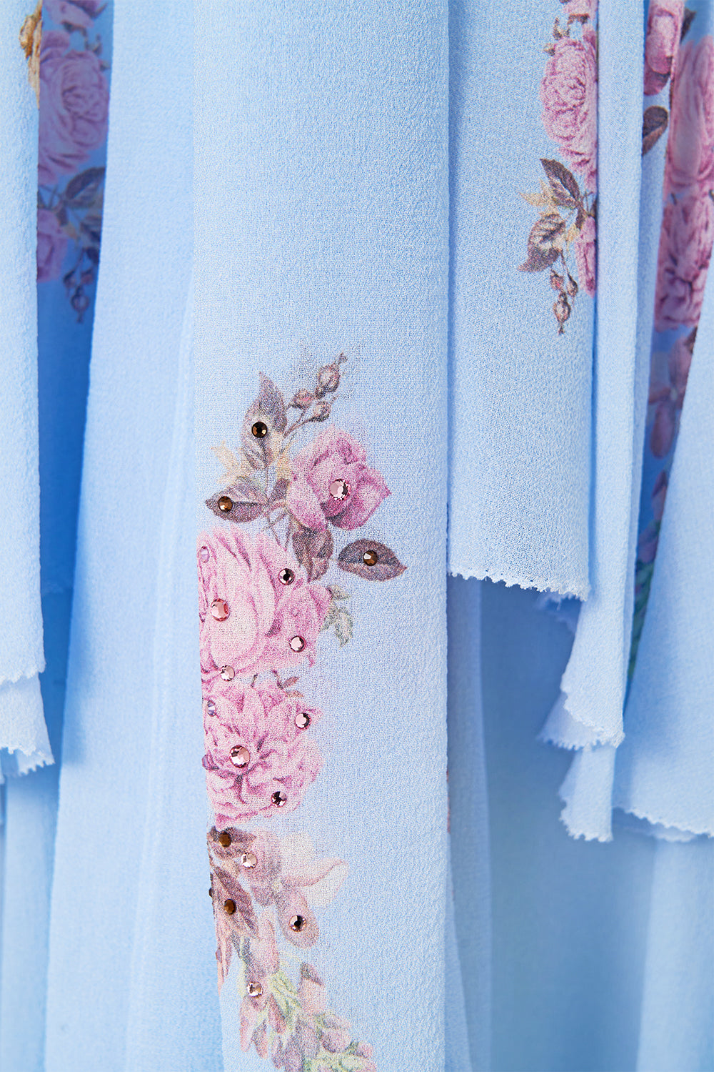 The CAMILLA RUFFLE HIGH LOW DRESS WITH LONG SLEEVE TILED IN TIME