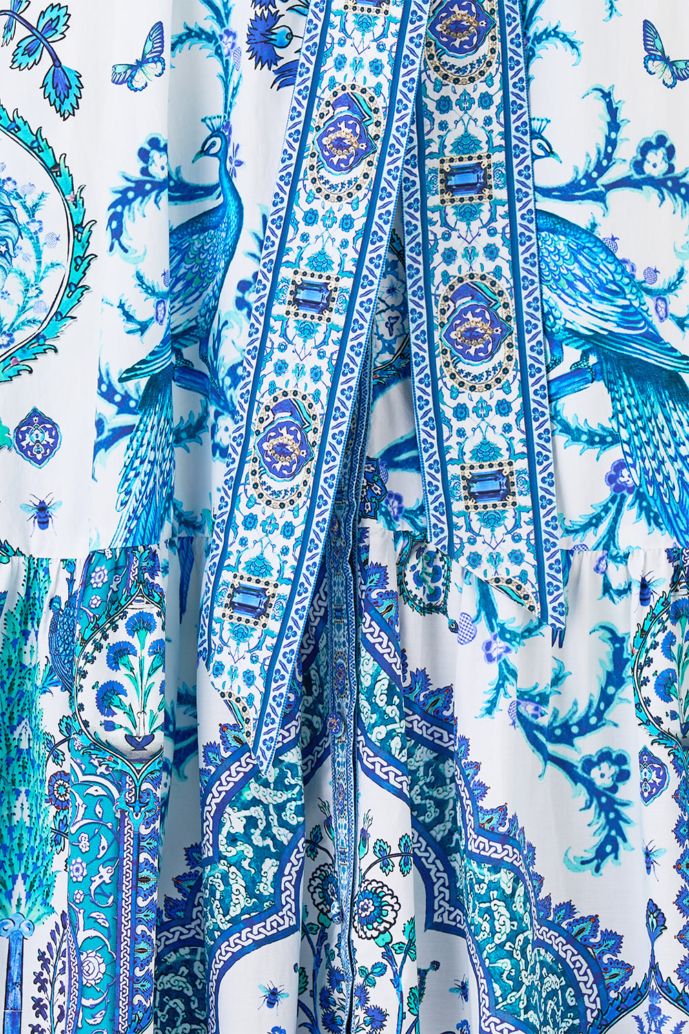 The CAMILLA TIERED SHIRT DRESS WITH SHORT SLEEVE ISNIK LULLABY
