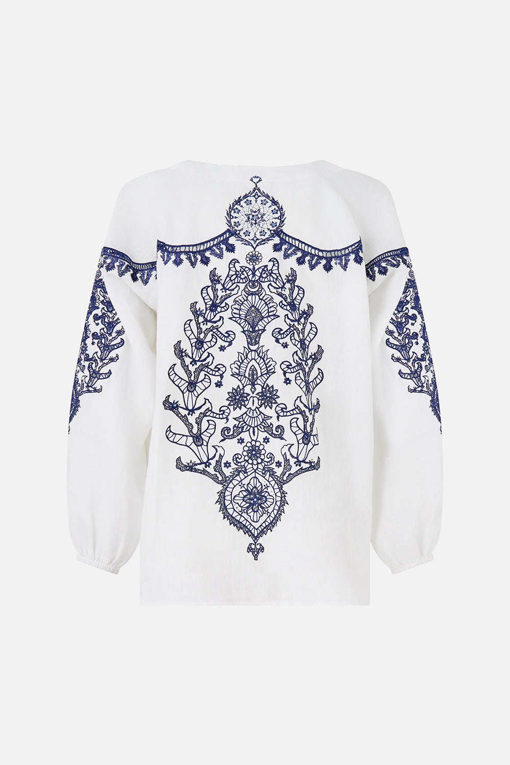 The CAMILLA LACE UP BLOUSE ISNIK LULLABY